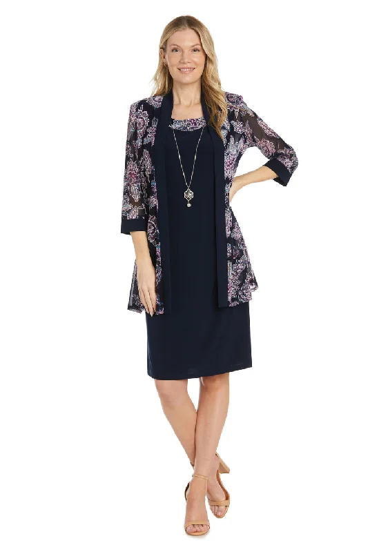 Stock Clearance R&M Richards 9993 Two Piece Short Mother of the Bride Jacket Dress