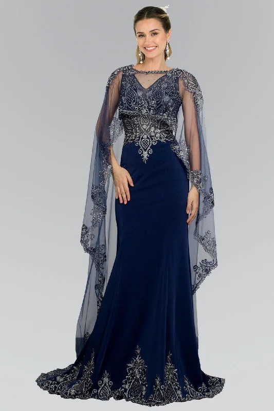 Super Bargain Long Evening Gown Prom Cape Dress Sale