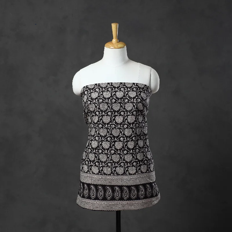 The Best Prices Black - Natural Dyed Cotton Bagh Print Kurta Material (2.2m) 28