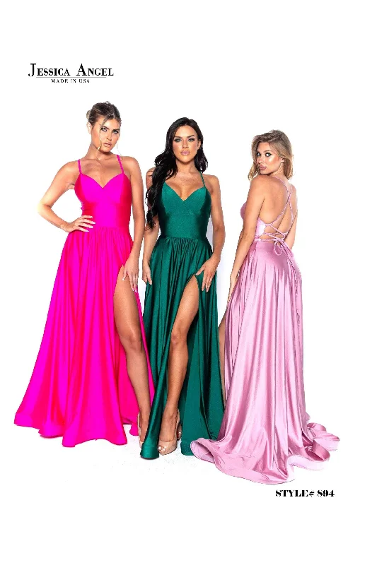 Stock Clearance Jessica Angel Long Spaghetti Strap Prom Dress 894