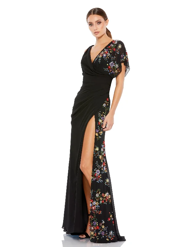 Savings Alert Mac Duggal 26530 Long Formal Floral Dress