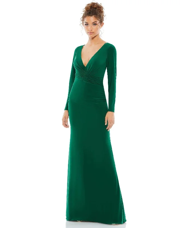 Bargain Bin Mac Duggal 26573 Long Sleeve Fitted Formal Dress