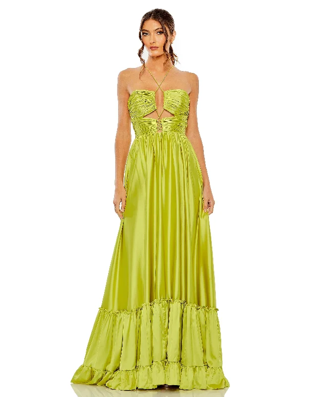 Lowest Price Mac Duggal 68486 Prom Long Halter Formal Gown