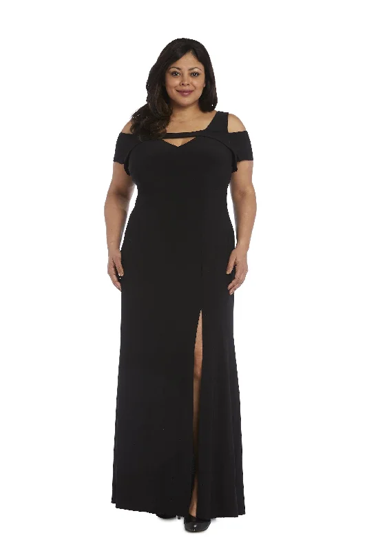 Overstock Black 18W Nightway Plus Size Long Formal Dress 21519W