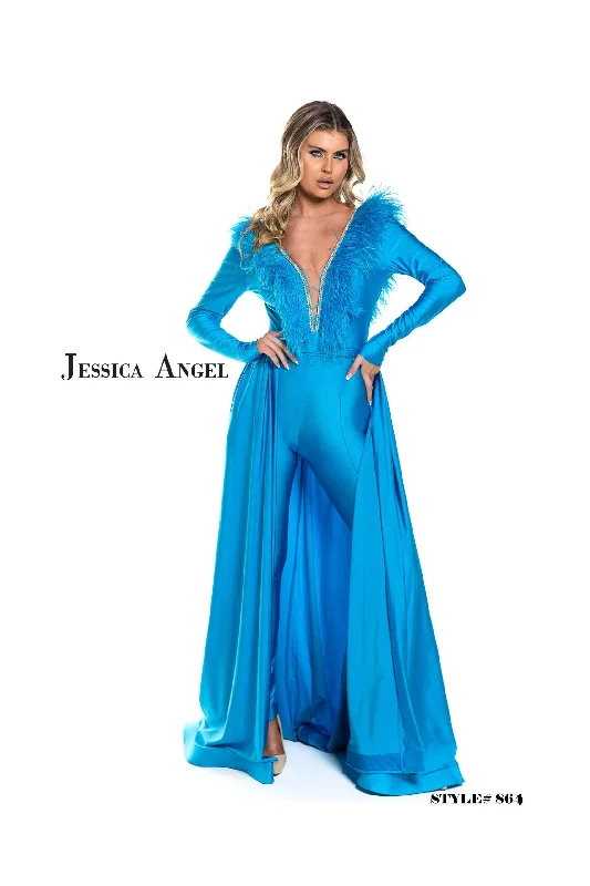 Super Deal Jessica Angel Long Sleeve Formal Jumpsuit 864