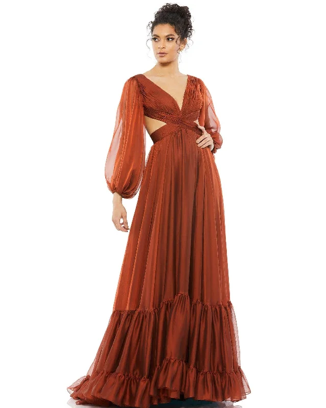 Discount Days Mac Duggal 67948 Long Sleeve Formal Evening Gown