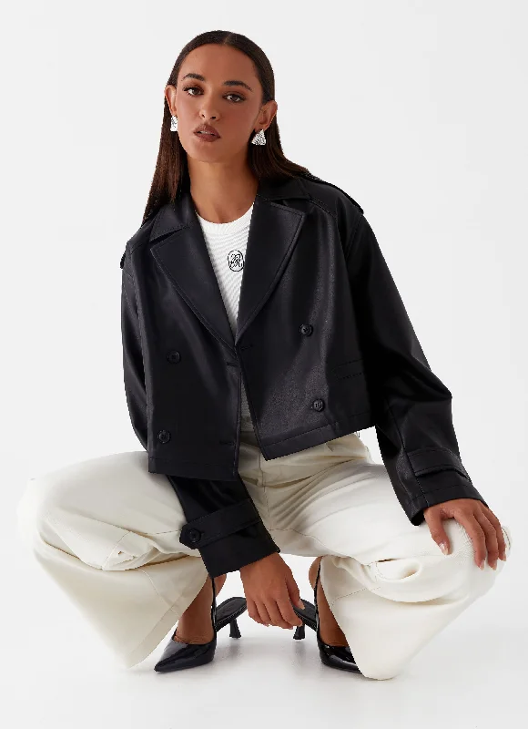 Warehouse Sale Bryson Cropped Jacket - Black