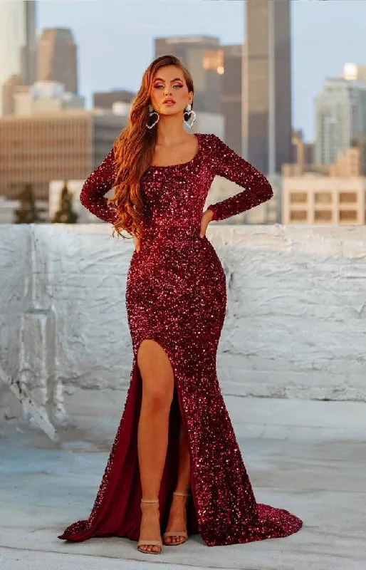 Inventory Reduction Portia And Scarlett 21031 Long Sleeve Formal Gown