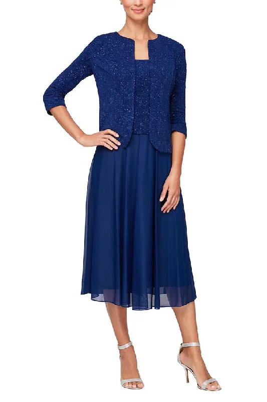 Super Bargain Alex Evenings 8125924 Short Mother of the Bride Jacket Midi Dress