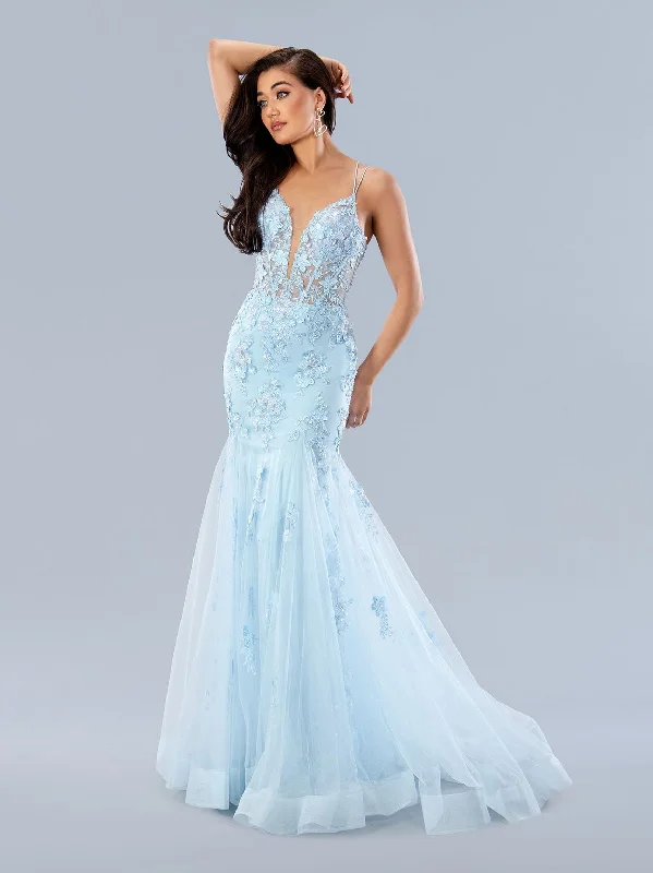Crazy Deals Stella Couture 24197 Long Formal Applique Prom Dress
