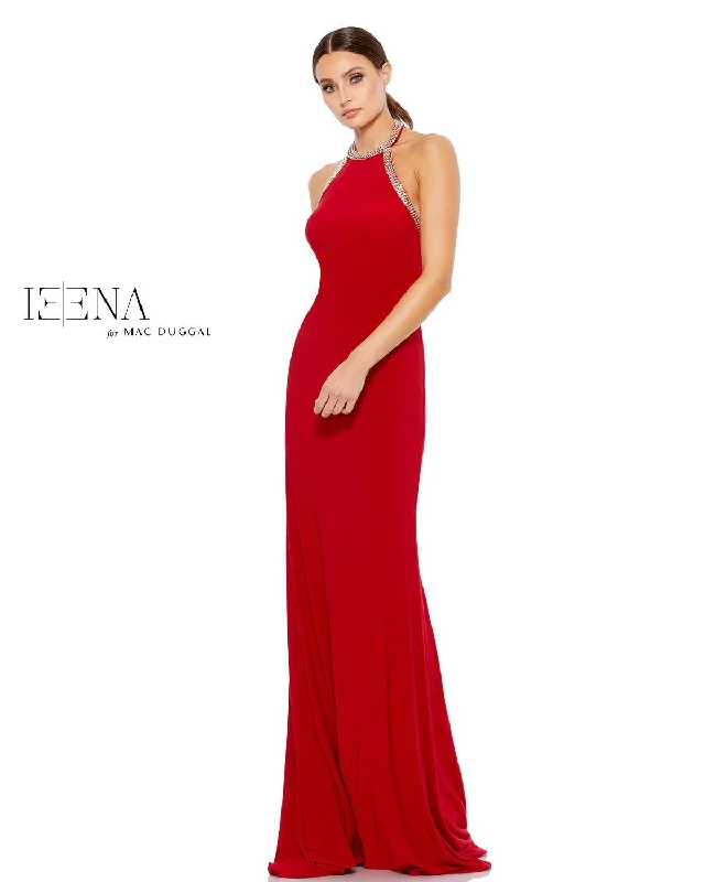 Price Buster Mac Duggal 55285 Prom Long Formal Fitted Halter Gown