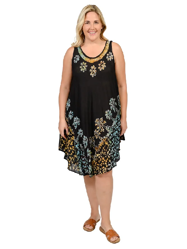 Price Blitz Batik Embroidery Umbrella Dress
