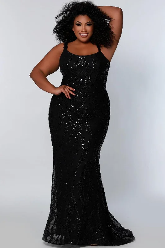 Warehouse Sale Sydneys Closet SC7332 Long Plus Size Fitted Prom Dress