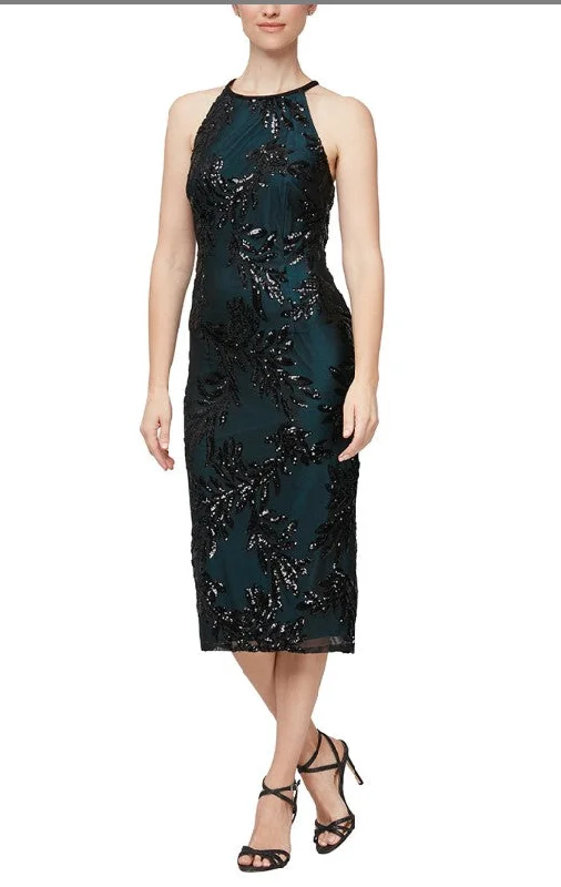 Extra Discounts Alex Evenings J196812 Sleeveless Midi Cocktail Dress