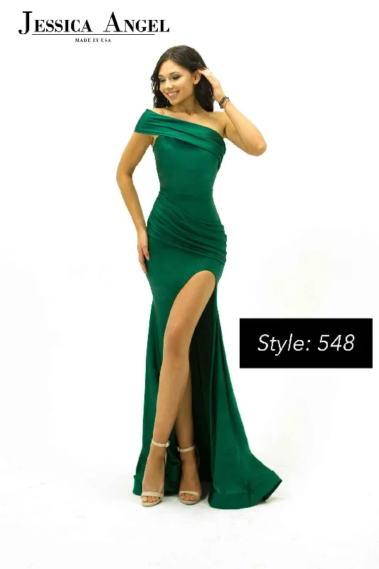 Steals and Deals Jessica Angel One Shoulder Long Formal Gown 548 Sale