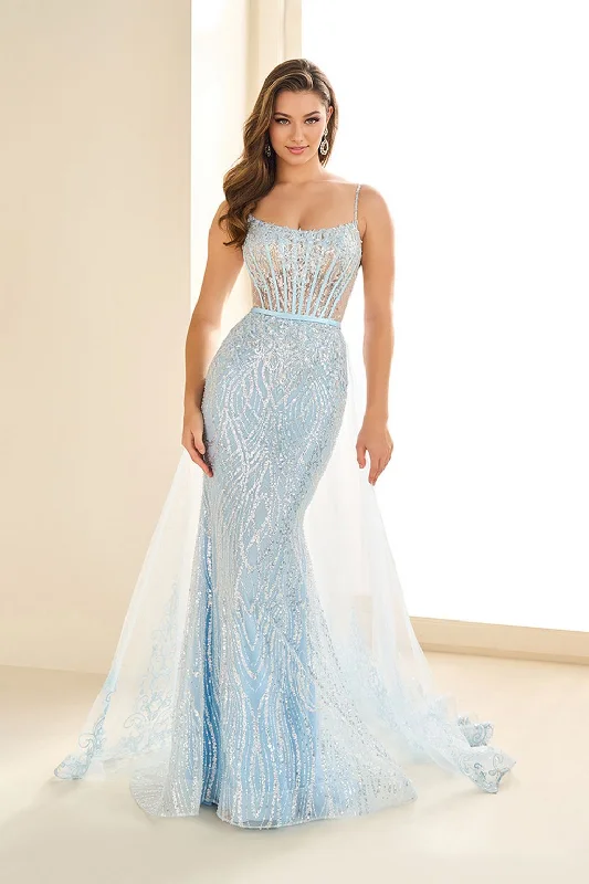 Clearance Sale Ellie Wilde EW36075 Long Formal Embroidered Sequin Prom Dress