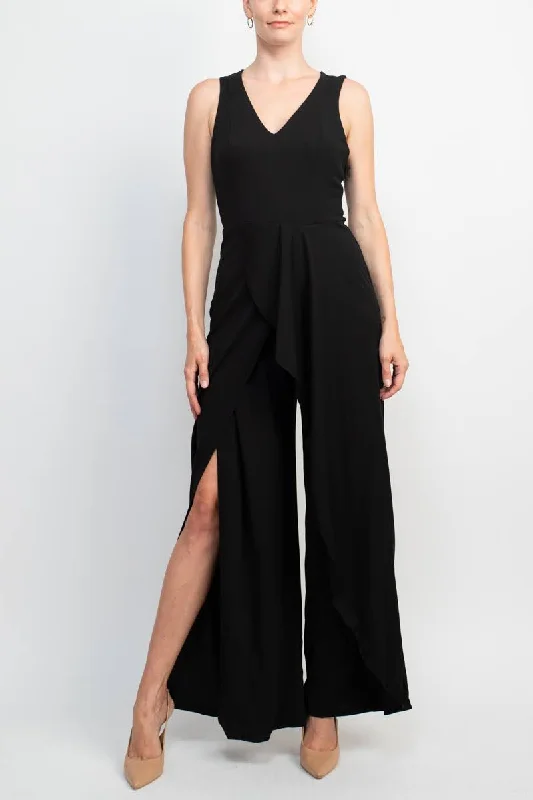 Deal Explosion Marina 264056 Long Evening Formal Ruffle Jumpsuit