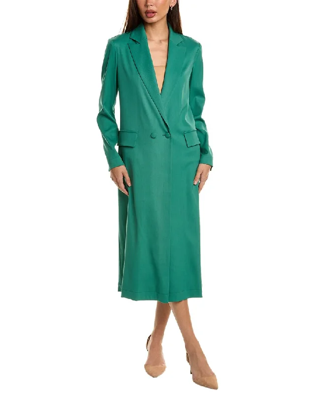 Bargain Prices Oscar de la Renta Gabardine Wool-Blend Coat