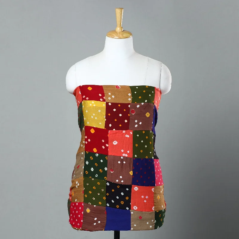 Act Now Multicolor - Bandhani Tie-Dye Patchwork Cotton Kurta Material - (2.9 meter) 20 Act Now Multicolor - Bandhani Tie-Dye Patchwork Cotton Kurta Material - (2.9 meter) 20