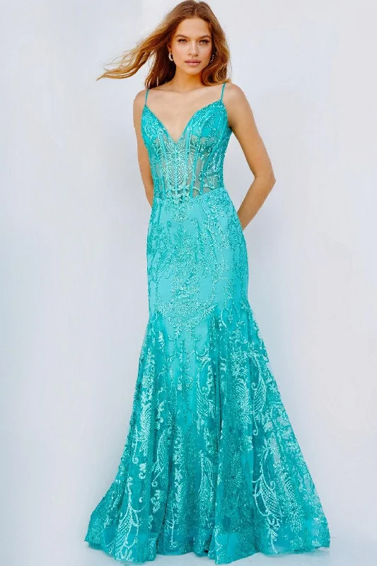 Super Savings Jovani JVN22388 Fitted Long Evening Gown