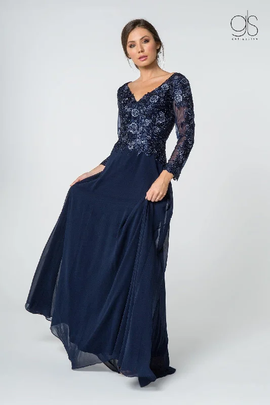 Customer Appreciation Sale Formal Long Sleeve Mother of the Bride Chiffon Dress Sale