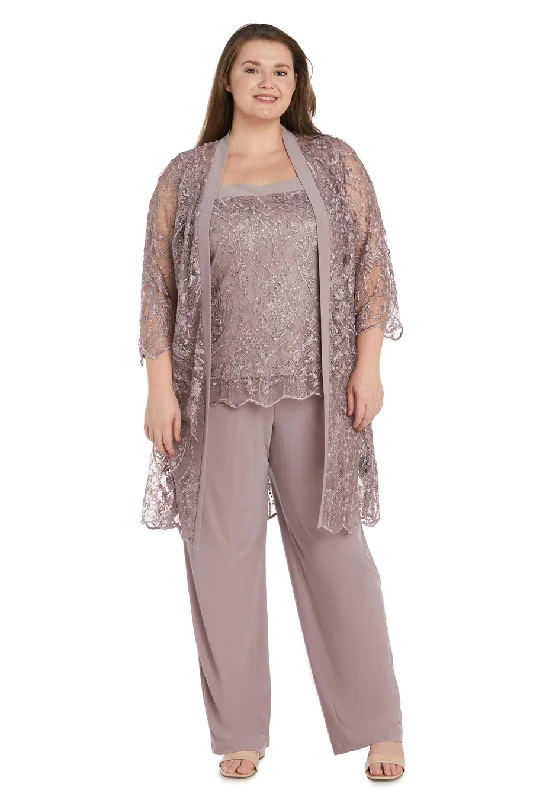 Savings Event R&M Richards 9862W Plus Size Sequins Pant Set