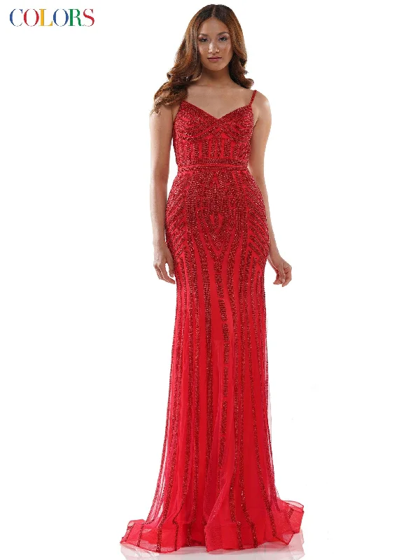 Best Bargains Colors G664 Colors Prom Long Formal Beaded Gown