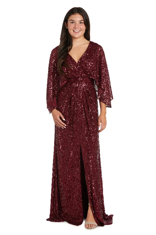 Markdown Madness Nightway Long Sleeve Formal Evening Gown 22169