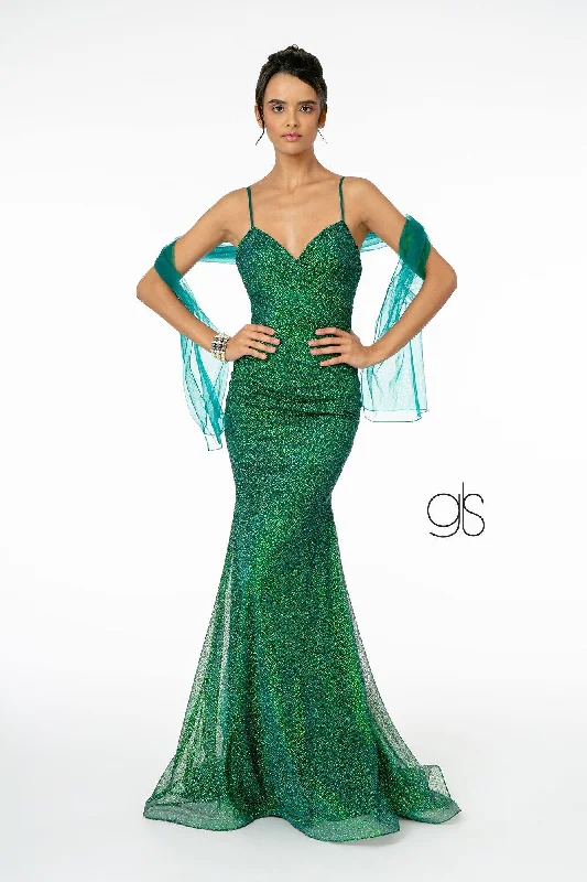 One-DAY Sale Sweetheart Ruched Glitter Mesh Long Dress Sale