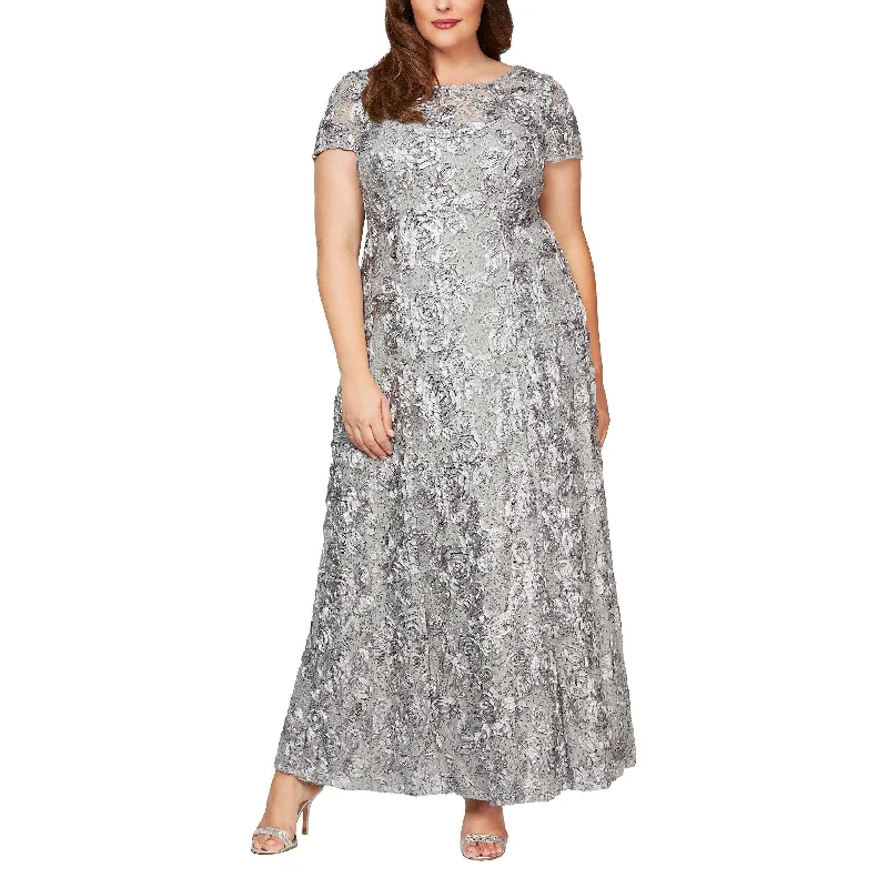 Instant Discount Alex Evenings AE412788 Plus Size Long Formal Dress Sale