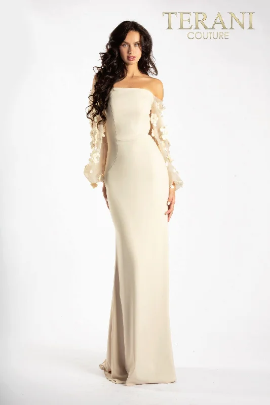 Special Savings Terani Couture 1911E9128 Sand 4 Sale
