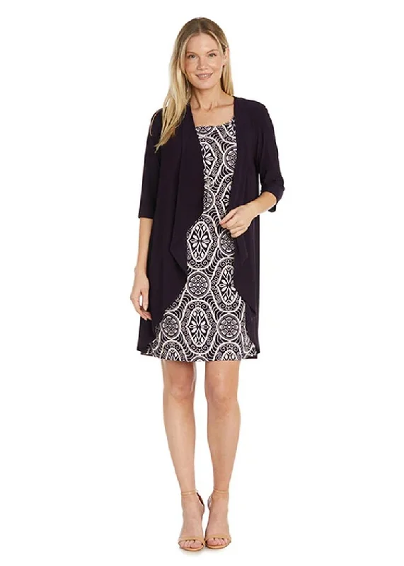 Can't Miss R&M Richards 9927 Printed Jacket Short Dress