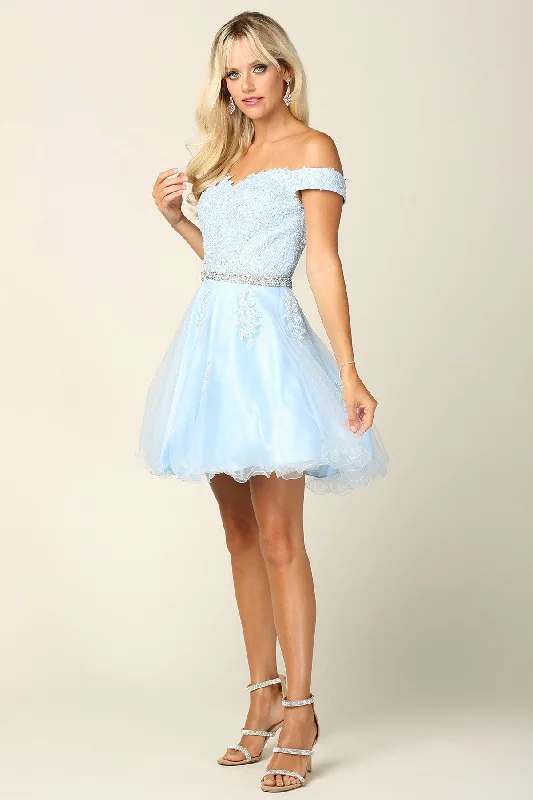Special Savings Prom Short Plus Size Off Shoulder Lace Cocktail Party Dress Sale
