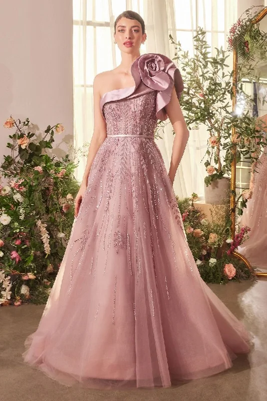 Savings Event Andrea & Leo A1373 Long A Line Formal Beaded Layered Prom Dress