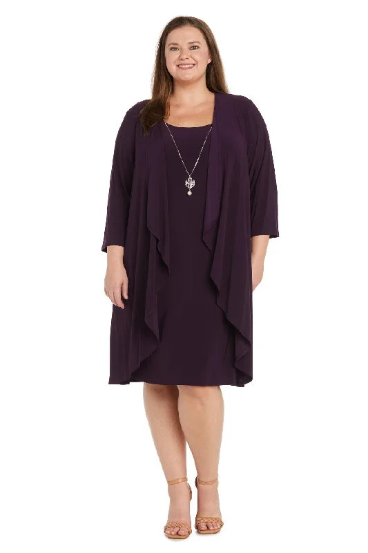 Doorbuster Deal R&M Richards 1837W Plus Size Short Jacket Mother of the Bride Dress