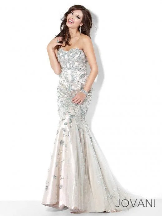 Fantastic Deals Jovani 3008 Prom Long Strapless Mermaid Formal Gown Sale