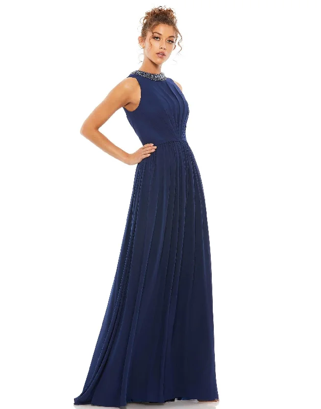 Massive Deals Mac Duggal 55147 Long Sleeveless Chiffon Prom Dress
