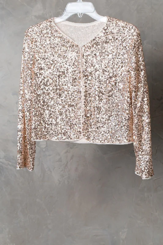 Get It Before It’s Gone Rose Gold 1 Formal Sequins Bolero Evening Jacket Sale