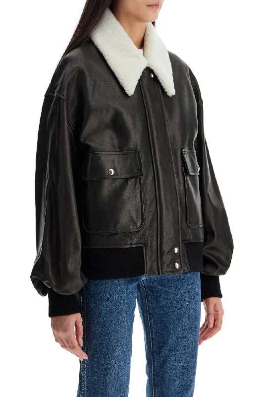 Anniversary Sale Khaite Leather Shellar Jacket