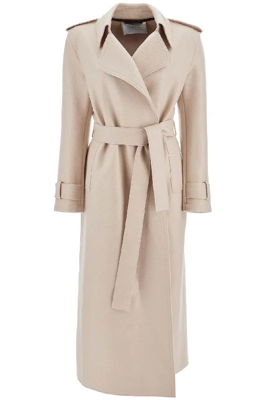 Inventory Reduction Harris Wharf London Women's Pressed Wool Robe Coat With Nine Words