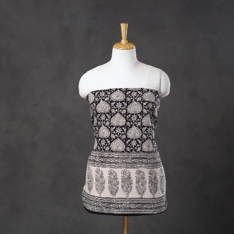 Unmissable Offer Black - Natural Dyed Cotton Bagh Print Kurta Material (2.2 m) 31