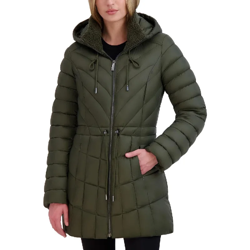 Online Specials Womens Faux Fur Hooded Puffer Jacket