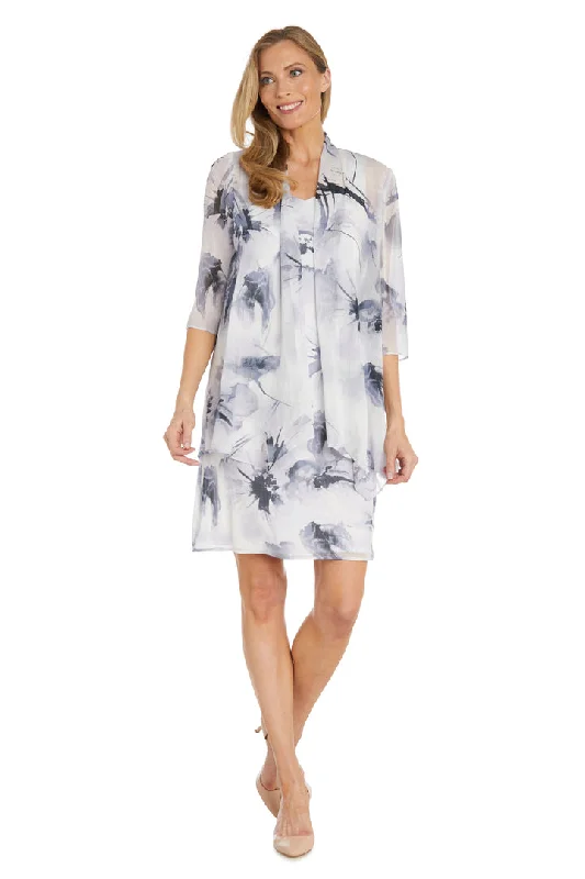 Price Buster R&M Richards 1718 Mother of the Bride Floral Short Jacket Dress