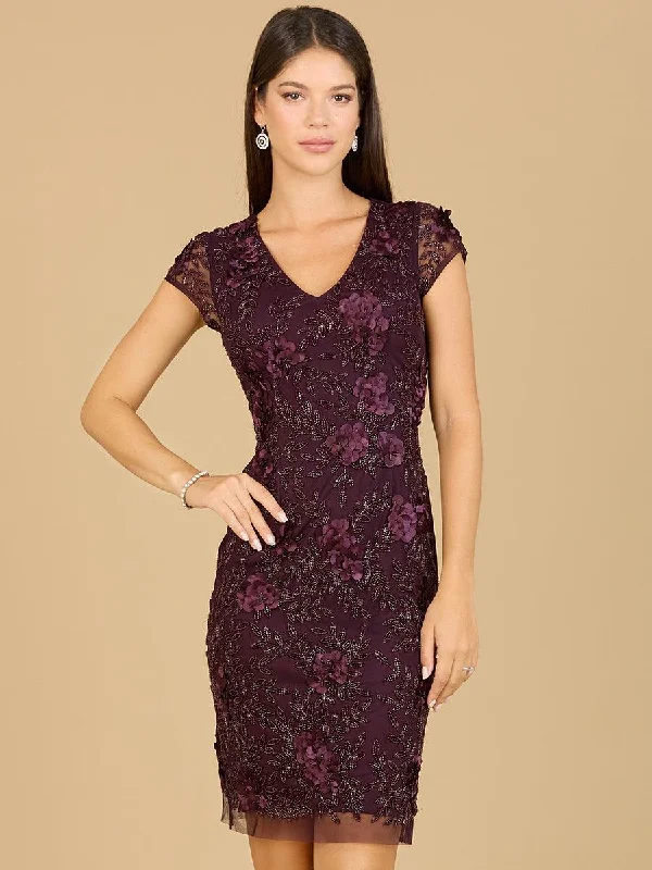 Midnight Sale Lara Dresses 29179 Cap Sleeve Embellished Cocktail Dress