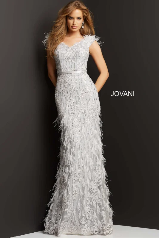 Limited Edition Jovani 03108 Long Beaded Sequin Lace Formal Prom Dress