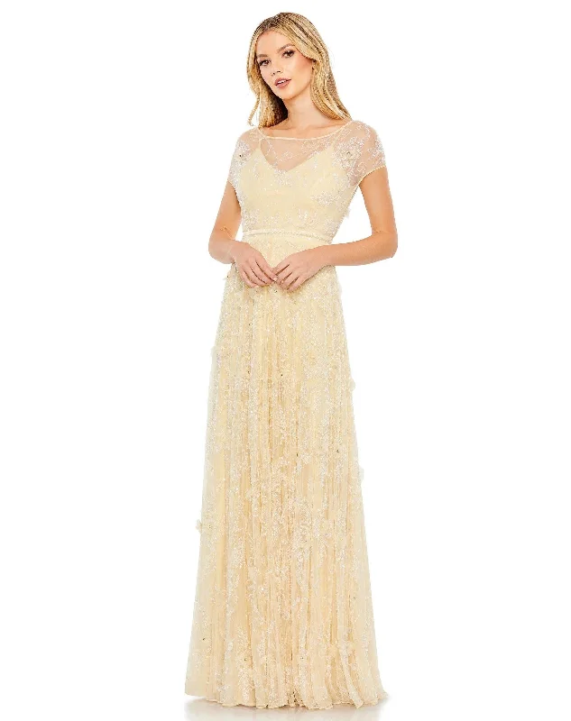 Shop and Save Mac Duggal 70274 Long Cap Sleeve Formal Dress Sale