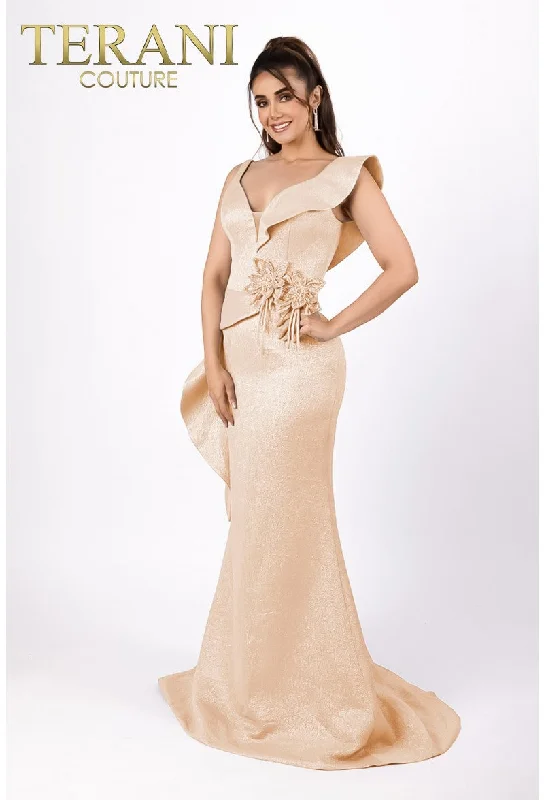 Limited Quantity Terani Couture 232E1297 Light Gold 10 Sale