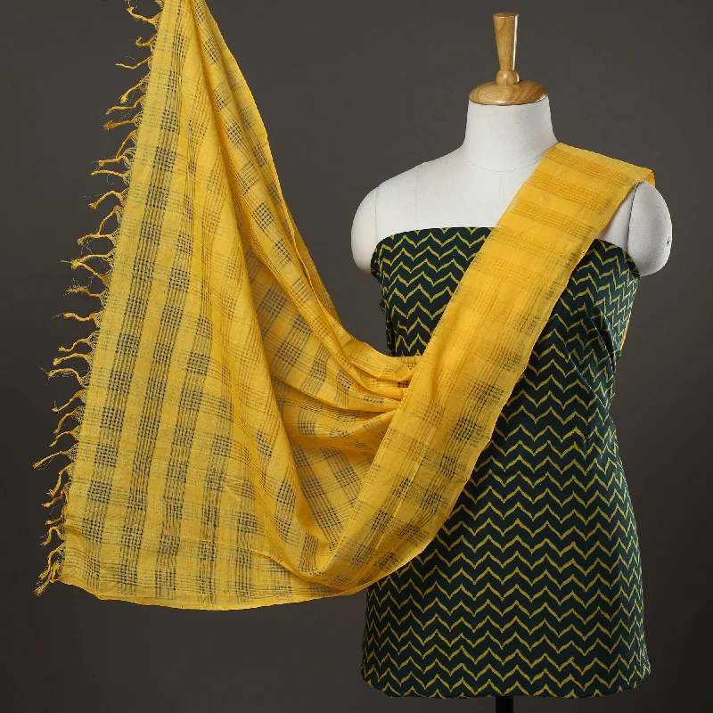 Special Buy Green - 2pc Akola Block Printed Cotton Kurta with Mangalagiri Dupatta 31