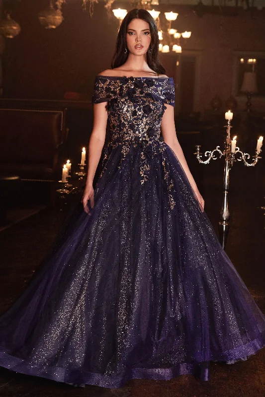 Deal Dash Cinderella Divine CD955 Navy Gold 14  Sale