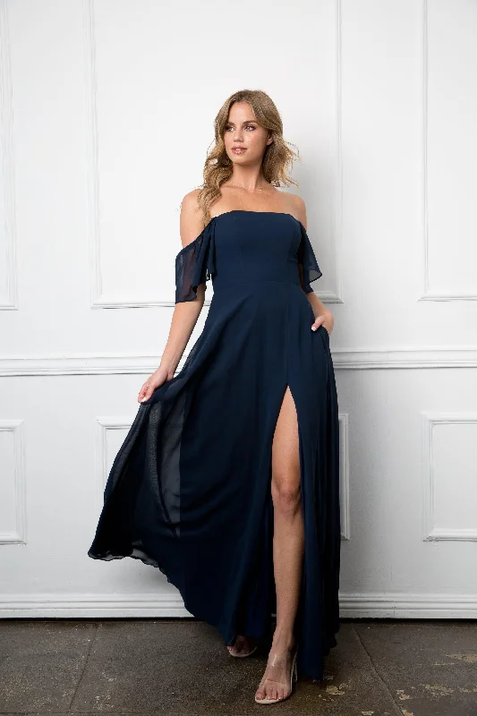 Sale Event Long Formal Bridesmaids Chiffon Evening Gown Sale